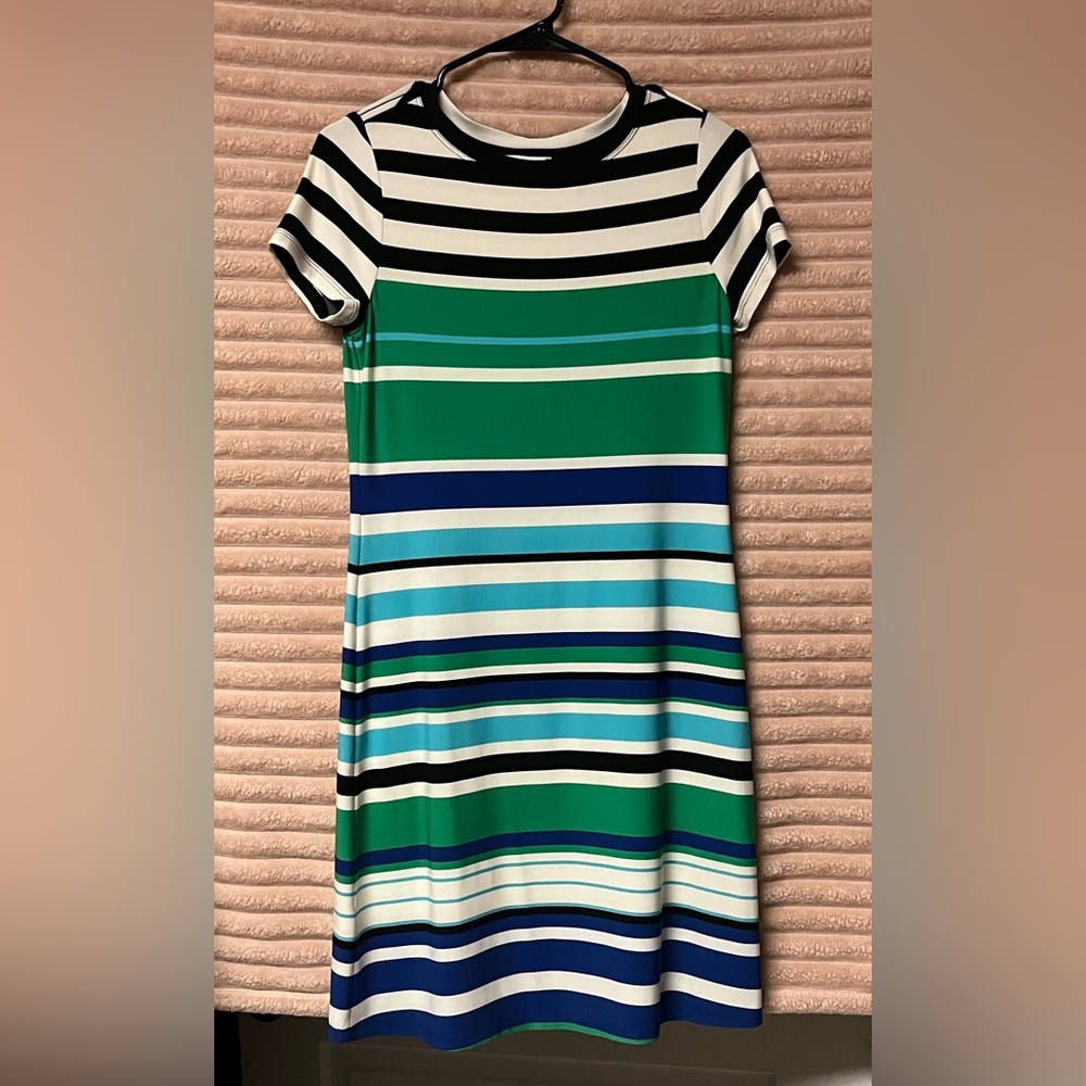 CALVIN KLEIN Striped Shift Dress Size XS